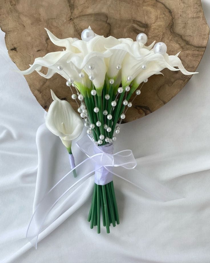 Callas & Tulipes - Bouquet Élégance Blanche