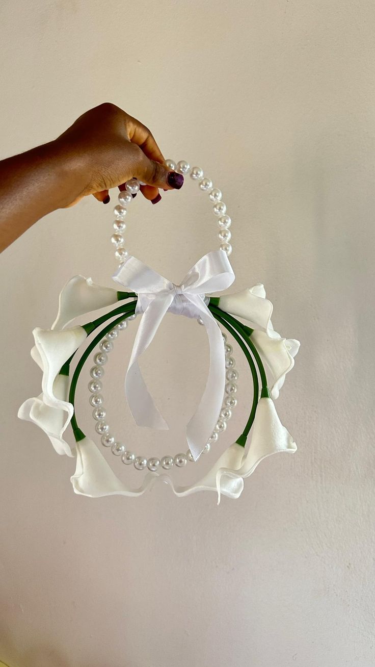 Couronne de Callas - Bouquet Cercle de Perles