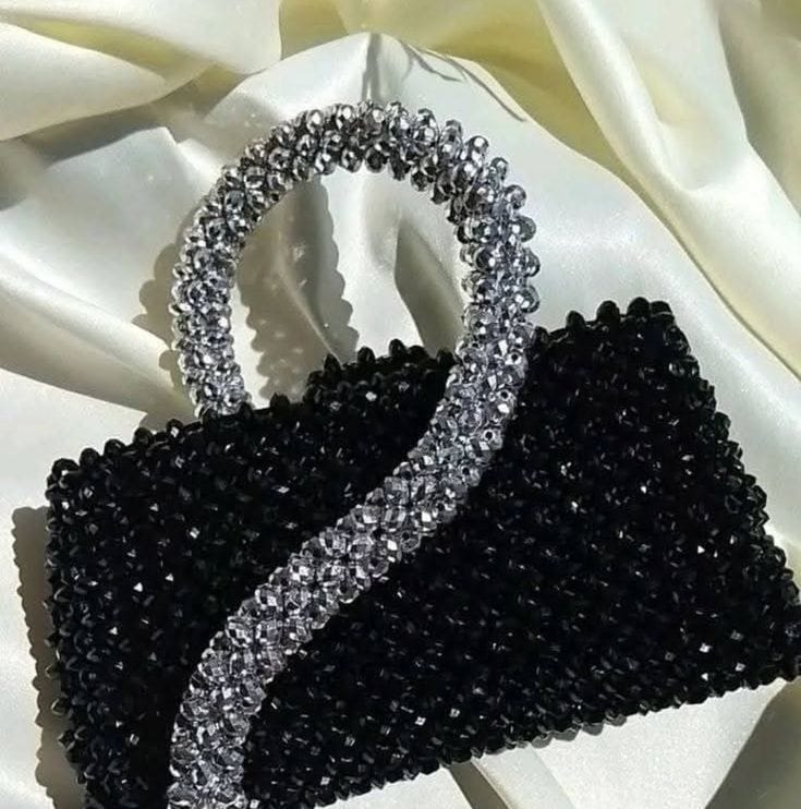 Sac Cristal Noir - Pochette de Soirée Glamour