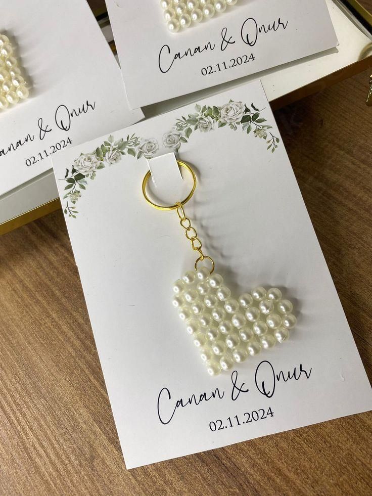 Cœur Perlé - Cadeau de Mariage Personnalisé