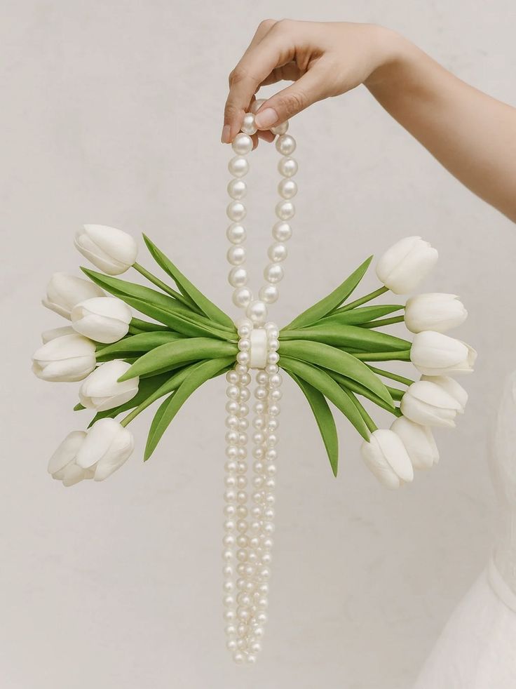 Éventail de Tulipes - Bouquet Perlé Contemporain